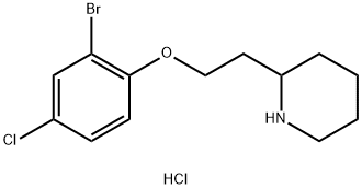 2-[2-(2-Bromo-4-chlorophenoxy)ethyl]piperidinehydrochloride 结构式