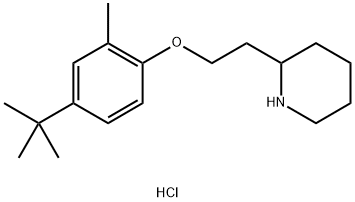 2-{2-[4-(tert-Butyl)-2-methylphenoxy]-ethyl}piperidine hydrochloride 结构式