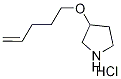 3-(4-Pentenyloxy)pyrrolidine hydrochloride 结构式