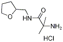 2-Amino-2-methyl-N-(tetrahydro-2-furanylmethyl)-propanamide hydrochloride 结构式