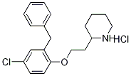 2-[2-(2-Benzyl-4-chlorophenoxy)ethyl]piperidinehydrochloride 结构式