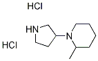 2-Methyl-1-(3-pyrrolidinyl)piperidinedihydrochloride 结构式