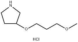 3-(3-Methoxypropoxy)pyrrolidine hydrochloride 结构式