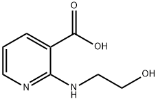 2-[(2-Hydroxyethyl)amino]nicotinic acid 结构式