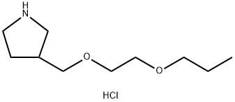 3-[(2-Propoxyethoxy)methyl]pyrrolidinehydrochloride 结构式