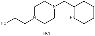 2-[4-(2-Piperidinylmethyl)-1-piperazinyl]-1-ethanol dihydrochloride 结构式