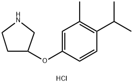 3-(4-Isopropyl-3-methylphenoxy)pyrrolidinehydrochloride 结构式