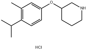 3-(4-Isopropyl-3-methylphenoxy)piperidinehydrochloride 结构式