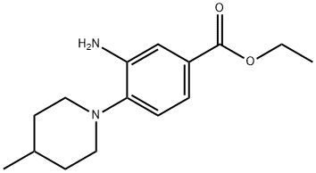 3-氨基-4-(4-甲基哌啶-1-基)苯甲酸乙酯 结构式