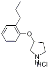 3-(2-Propylphenoxy)pyrrolidine hydrochloride 结构式