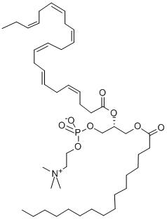 L-A-PHOSPHATIDYLCHOLINE, B-DOCOSA-*HEXAENOYL-GAMMA-P 结构式