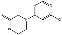 4-(6-氯嘧啶-4-基)哌嗪-2-酮 结构式