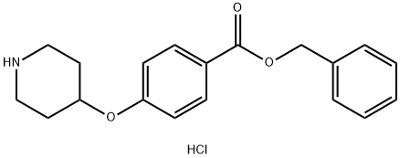 Benzyl 4-(4-piperidinyloxy)benzoate hydrochloride 结构式