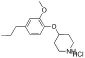 2-Methoxy-4-propylphenyl 4-piperidinyl etherhydrochloride 结构式