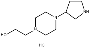 2-[4-(3-Pyrrolidinyl)-1-piperazinyl]-1-ethanoldihydrochloride 结构式