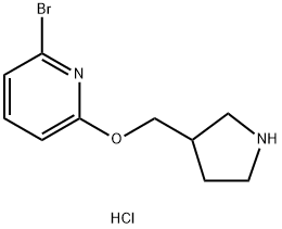 2-Bromo-6-(3-pyrrolidinylmethoxy)pyridinehydrochloride 结构式