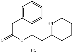 2-(2-Piperidinyl)ethyl 2-phenylacetatehydrochloride 结构式