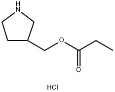 3-Pyrrolidinylmethyl propanoate hydrochloride 结构式