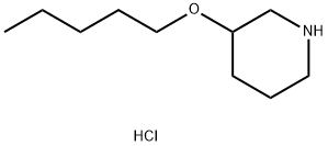 3-(Pentyloxy)piperidine hydrochloride 结构式