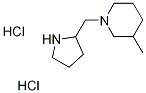 3-Methyl-1-(2-pyrrolidinylmethyl)piperidinedihydrochloride 结构式