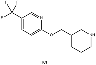 2-(3-Piperidinylmethoxy)-5-(trifluoromethyl)-pyridine hydrochloride 结构式