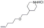 4-[2-(4-Pentenyloxy)ethyl]piperidine hydrochloride 结构式