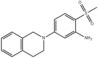 5-[3,4-Dihydro-2(1H)-isoquinolinyl]-2-(methylsulfonyl)aniline 结构式