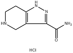 4,5,6,7-四氢-1H-吡唑并[4,3-C]吡啶-3-甲酰胺盐酸盐 结构式