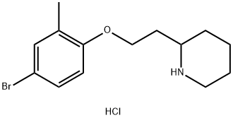 2-[2-(4-Bromo-2-methylphenoxy)ethyl]piperidinehydrochloride 结构式