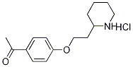 1-{4-[2-(2-Piperidinyl)ethoxy]phenyl}-1-ethanonehydrochloride 结构式