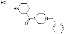 (4-Benzyl-1-piperazinyl)(3-piperidinyl)methanonehydrochloride 结构式