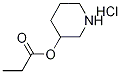 3-Piperidinyl propanoate hydrochloride 结构式