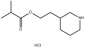 2-(3-Piperidinyl)ethyl 2-methylpropanoatehydrochloride 结构式