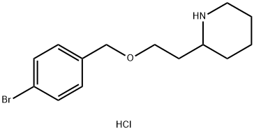 2-{2-[(4-Bromobenzyl)oxy]ethyl}piperidinehydrochloride 结构式