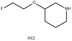 3-(2-氟乙氧基)哌啶盐酸盐 结构式