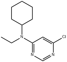 6-Chloro-N-cyclohexyl-N-ethyl-4-pyrimidinamine 结构式