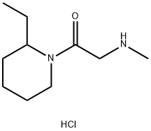 1-(2-Ethyl-1-piperidinyl)-2-(methylamino)-1-ethanone hydrochloride 结构式