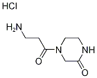 4-(3-Aminopropanoyl)-2-piperazinone hydrochloride 结构式