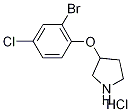 3-(2-Bromo-4-chlorophenoxy)pyrrolidinehydrochloride