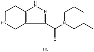 N,N-Dipropyl-4,5,6,7-tetrahydro-1H-pyrazolo-[4,3-c]pyridine-3-carboxamide hydrochloride 结构式