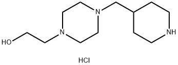 2-[4-(4-Piperidinylmethyl)-1-piperazinyl]-1-ethanol dihydrochloride 结构式