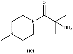 2-Amino-2-methyl-1-(4-methyl-1-piperazinyl)-1-propanone hydrochloride 结构式