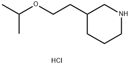 3-(2-Isopropoxyethyl)piperidine hydrochloride 结构式