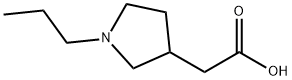 2-(1-Propyl-3-pyrrolidinyl)acetic acid 结构式