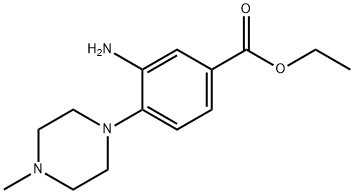 3-氨基-4-(4-甲基哌嗪-1-基)苯甲酸乙酯 结构式