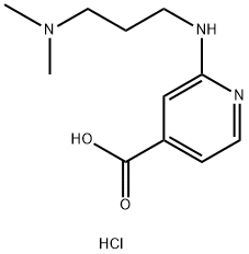 2-{[3-(Dimethylamino)propyl]amino}-isonicotinic acid hydrochloride 结构式