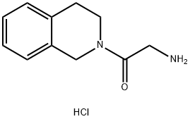 2-Amino-1-[3,4-dihydro-2(1H)-isoquinolinyl]-1-ethanone hydrochloride 结构式