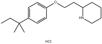 2-{2-[4-(tert-Pentyl)phenoxy]ethyl}piperidinehydrochloride 结构式