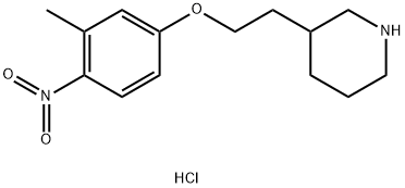 3-[2-(3-Methyl-4-nitrophenoxy)ethyl]piperidinehydrochloride 结构式