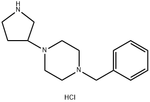 1-Benzyl-4-(3-pyrrolidinyl)piperazinedihydrochloride 结构式